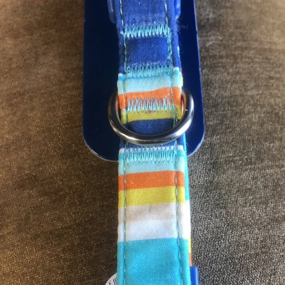 NWT Artist Striped Dog Collar L